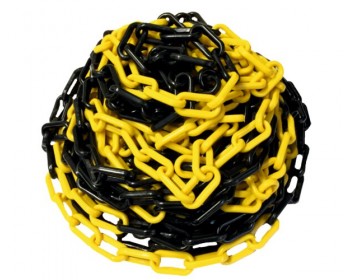 8mm x 25m Yellow/Black Plastic Chain