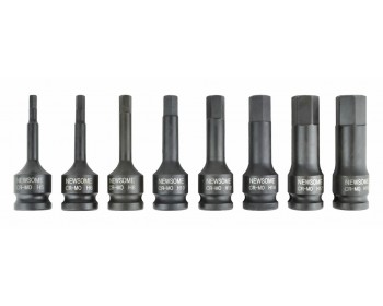 8pc 1/2in Drive Impact Hexagon Bit Set 