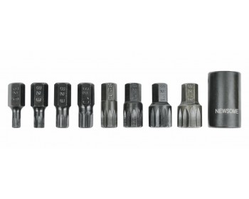 9pc 1/2in Drive Impact Spline Bit Set