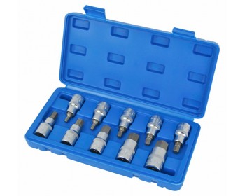 10pc 1/2in Drive Hexagon Socket Set 